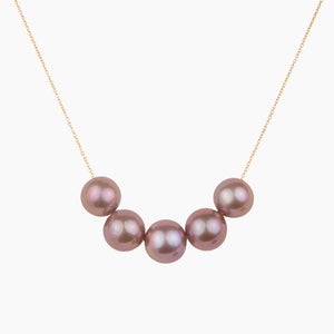 Eros Floating Pink Pearl Necklace