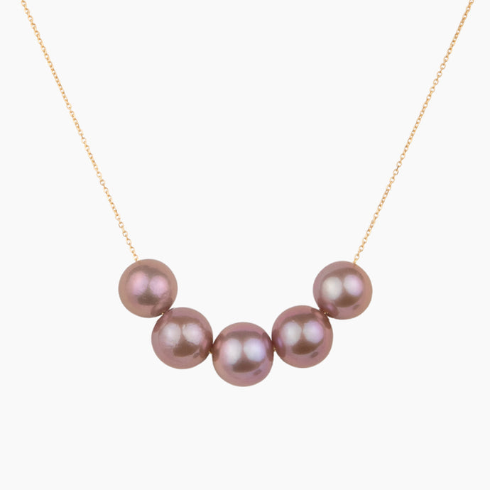 Eros Floating Pink Pearl Necklace