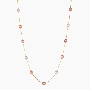 Manini Pink Multicolor Pearl Necklace