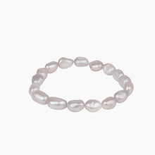 Load image into Gallery viewer, White Freshwater Nugget Pearl Stretchy Bracelet