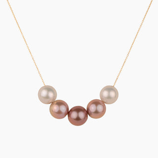 Ombre Pink Bali Pearl Necklace