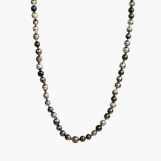 Tahitian black pearl strand handcrafted in Hawaii