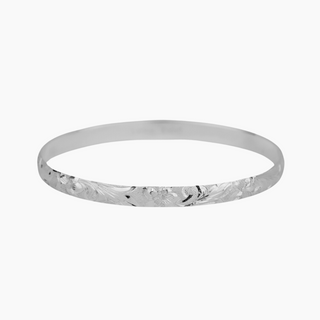 Hawaiian Heirloom Bangle in silver handcrafted in Hawaii