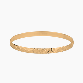 Hawaiian Heirloom Bangle in gold handcrafted in Hawaii 