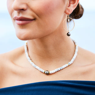 Manini Howlite Tahitian Pearl Necklace