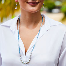 Load image into Gallery viewer, Selena Ombré Aquamarine Tahitian Pearl Necklace