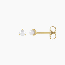 Load image into Gallery viewer, Tiny White Pearl Stud Earring