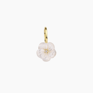 White Plumeria Mother of Pearl Charm