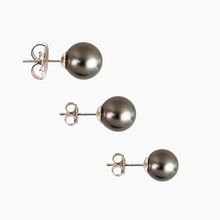 Load image into Gallery viewer, Tahitian Pearl Stud Earring Sterling Silver