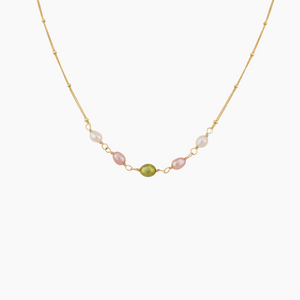 Spring Pastel Keshi Pearl Necklace