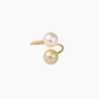 Golden South Sea Pearl Bypass Ring