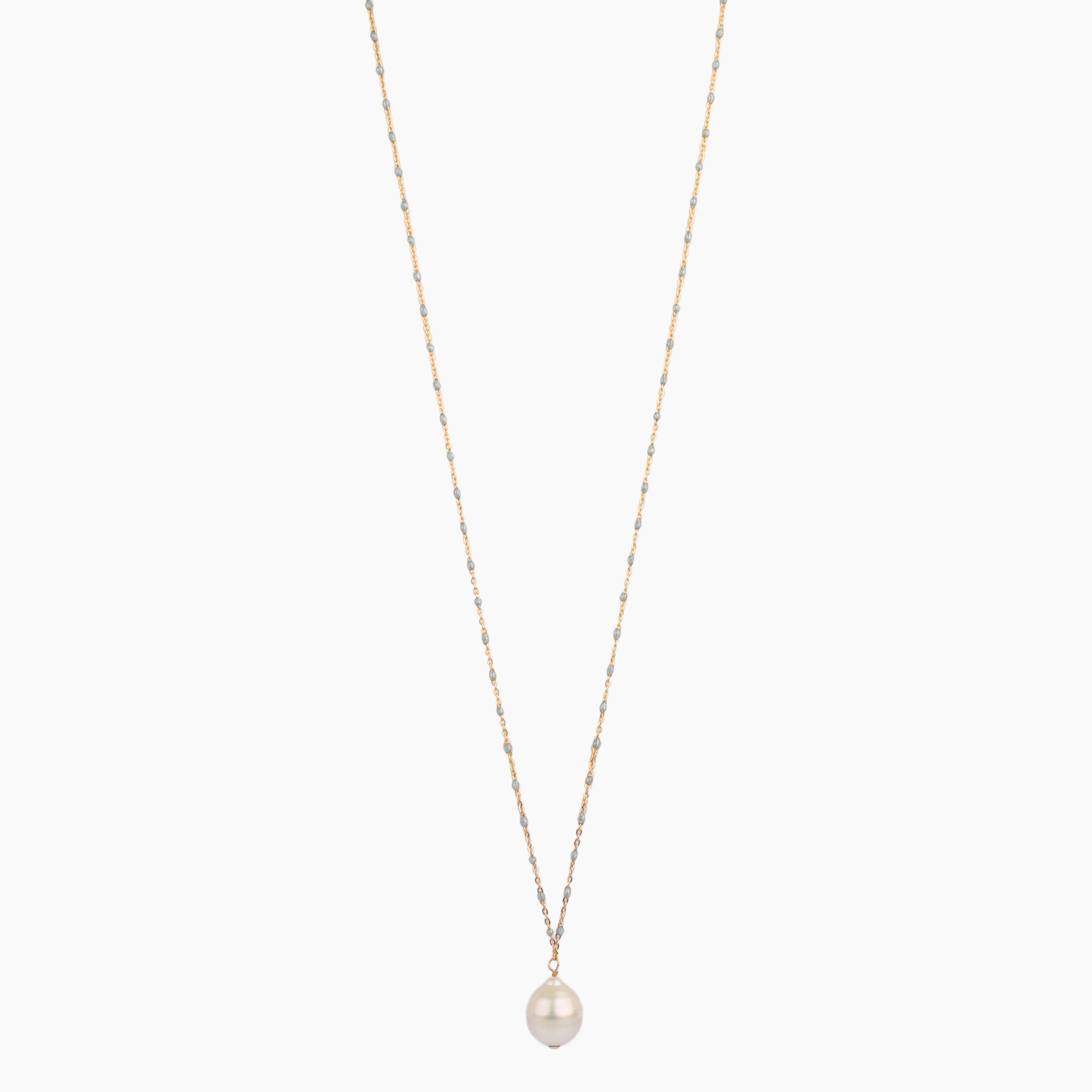 Zendaya Long Porcelain Pearl Necklace