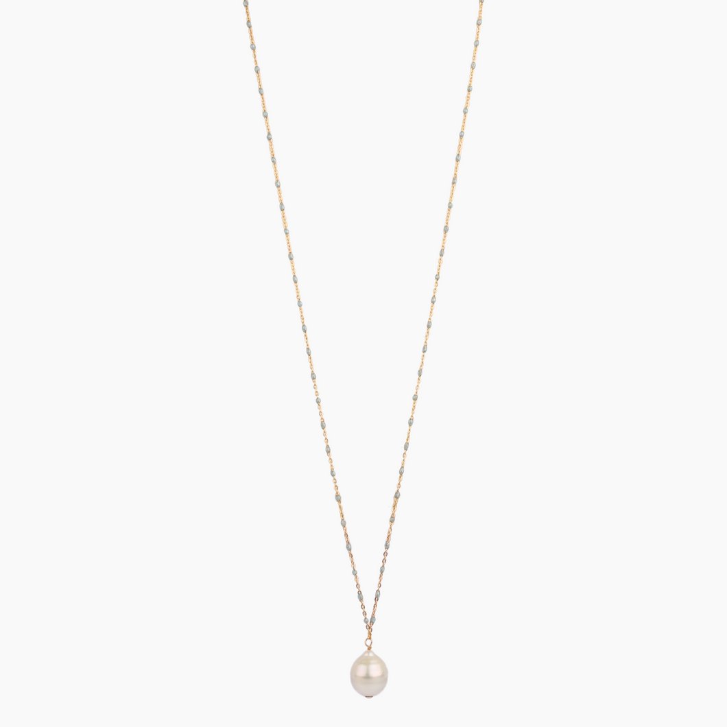 Zendaya Long Porcelain Pearl Necklace