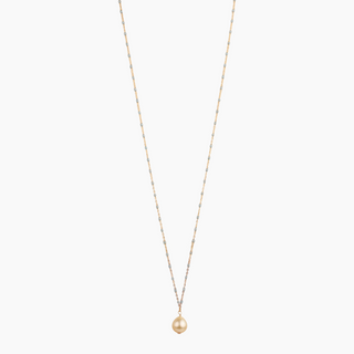 Zendaya Long Golden Pearl Necklace