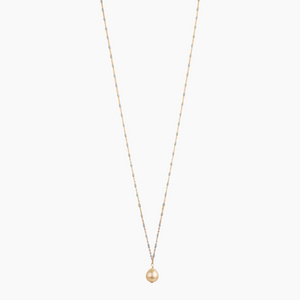 Zendaya Long Golden Pearl Necklace