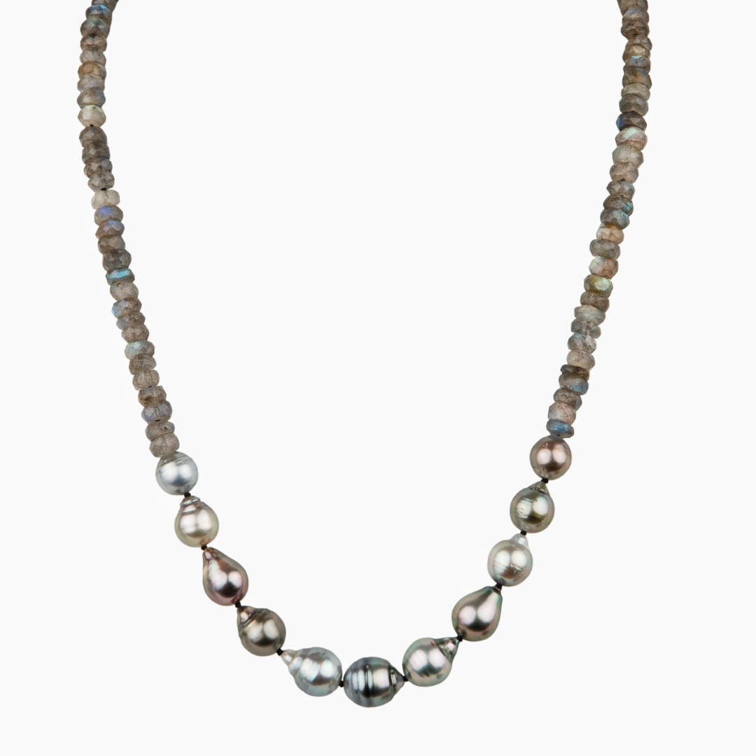 Freshwater pearl hotsell and labradorite necklace