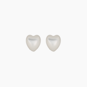 Mother of Pearl Heart Studs