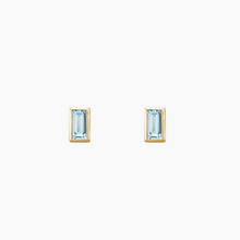 Load image into Gallery viewer, Sky Blue Topaz Baguette Stud