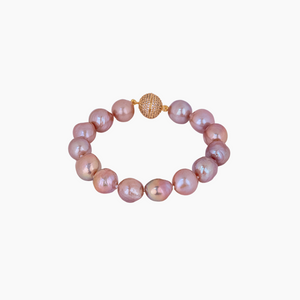 Large Pink Pearl Knotted Bracelet