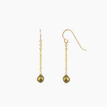 Load image into Gallery viewer, Pistachio Keshi Pearl Drop Earring
