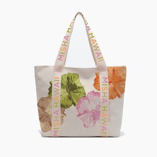 Fall Hibiscus Canvas Tote