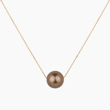Load image into Gallery viewer, Chocolate Tahitian Floating Pearl Necklace