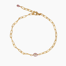 Load image into Gallery viewer, Pink Keshi Pearl Paperclip Bracelet