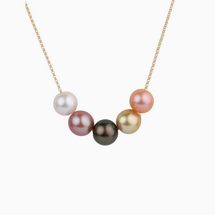 Jenny Pastel Rainbow Pearl Necklace