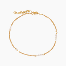 Load image into Gallery viewer, Divine White Keshi Pearl Anklet
