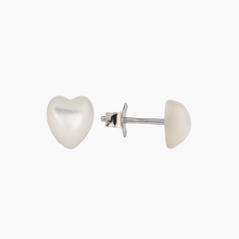 Load image into Gallery viewer, Mother oF Pearl Heart Studs