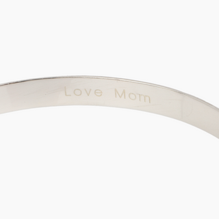 Close up of Hawaiian Heirloom Bangle in silver handcrafted in Hawaii 