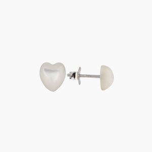 Mother of Pearl Heart Studs