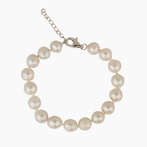 White Pearl Knotted Bracelet