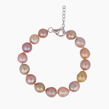 Load image into Gallery viewer, Multicolor Pink Pearl Knotted Bracelet