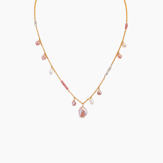 Noe Eclectic Pink Pearl Necklace