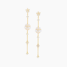 Load image into Gallery viewer, Long Plumeria Earrings