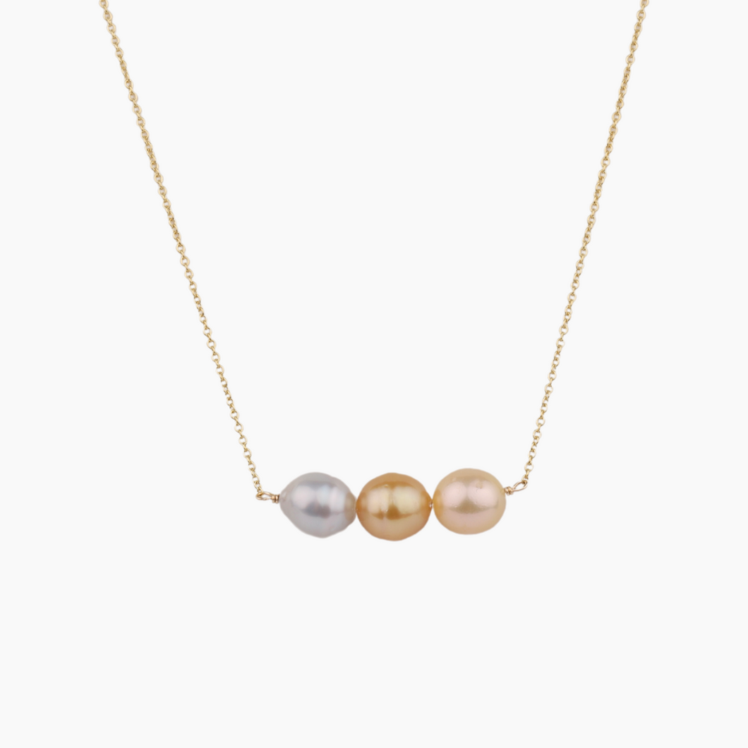 Sunset Golden South Sea Pearl Necklace