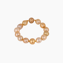 Load image into Gallery viewer, Large Golden South Sea Pearl Knotted Bracelet
