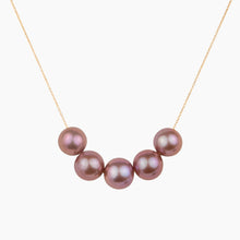 Load image into Gallery viewer, Floating Five Pink Edison Pearl Necklace