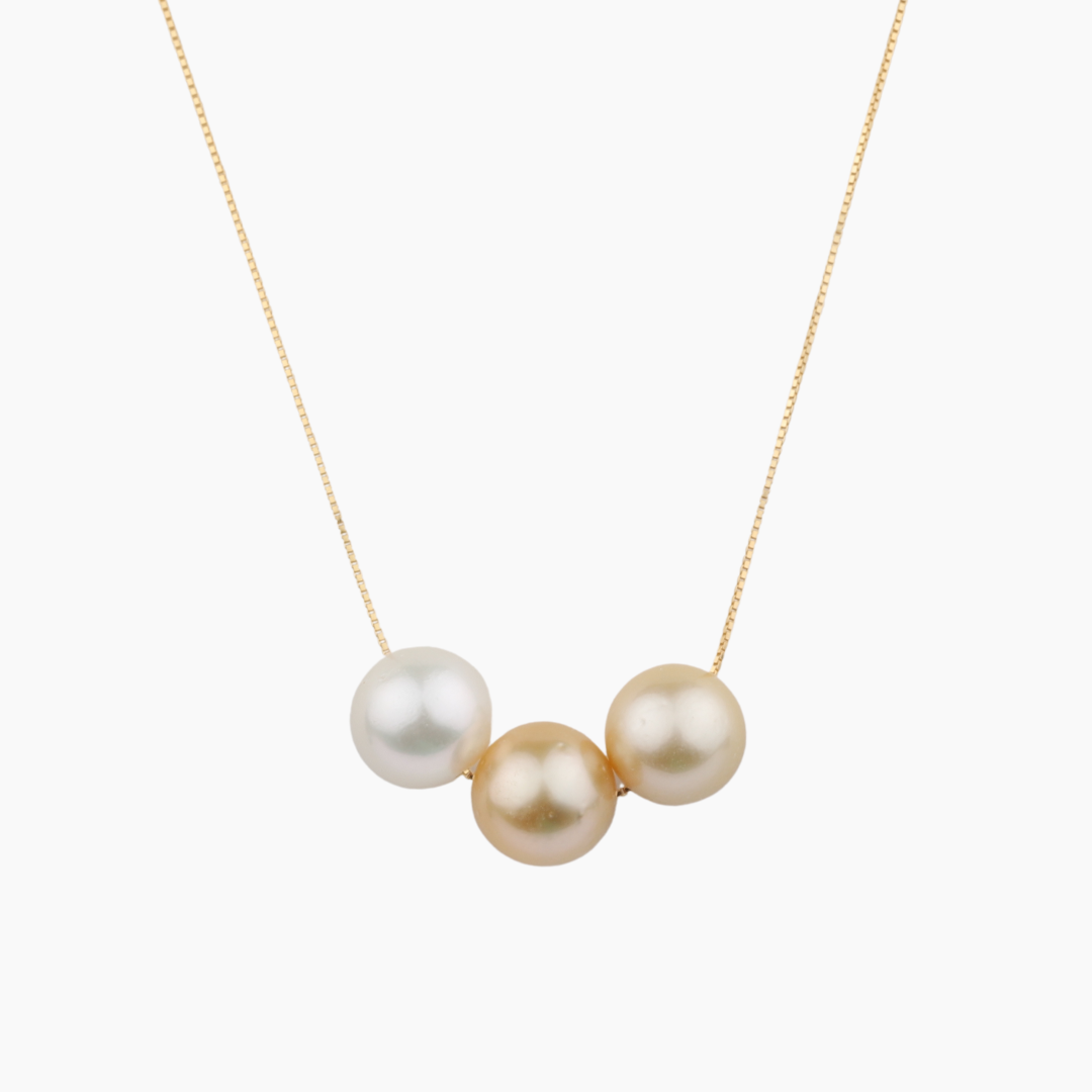 Multicolor Golden South Sea Pearl Necklace