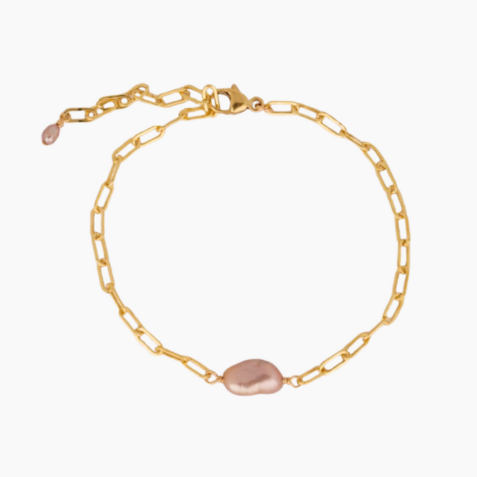 Riley Pink Keshi Pearl Bracelet
