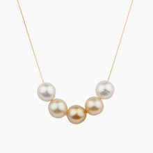 Load image into Gallery viewer, Ombré Golden South Sea Pearl Necklace