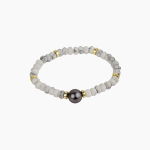 Howlite Tahitian Pearl Bracelet