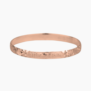 Hawaiian Heirloom Bangle in rose gold handcrafted in Hawaii 