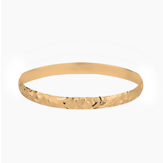 Hawaiian Heirloom Bangle in gold handcrafted in Hawaii 