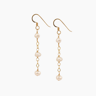 Amelia White Keshi Pearl Earrings