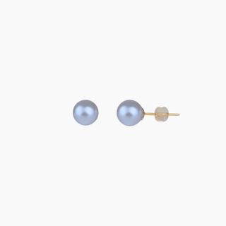 Blue Akoya Pearl Studs 14kt Gold made in Hawaii