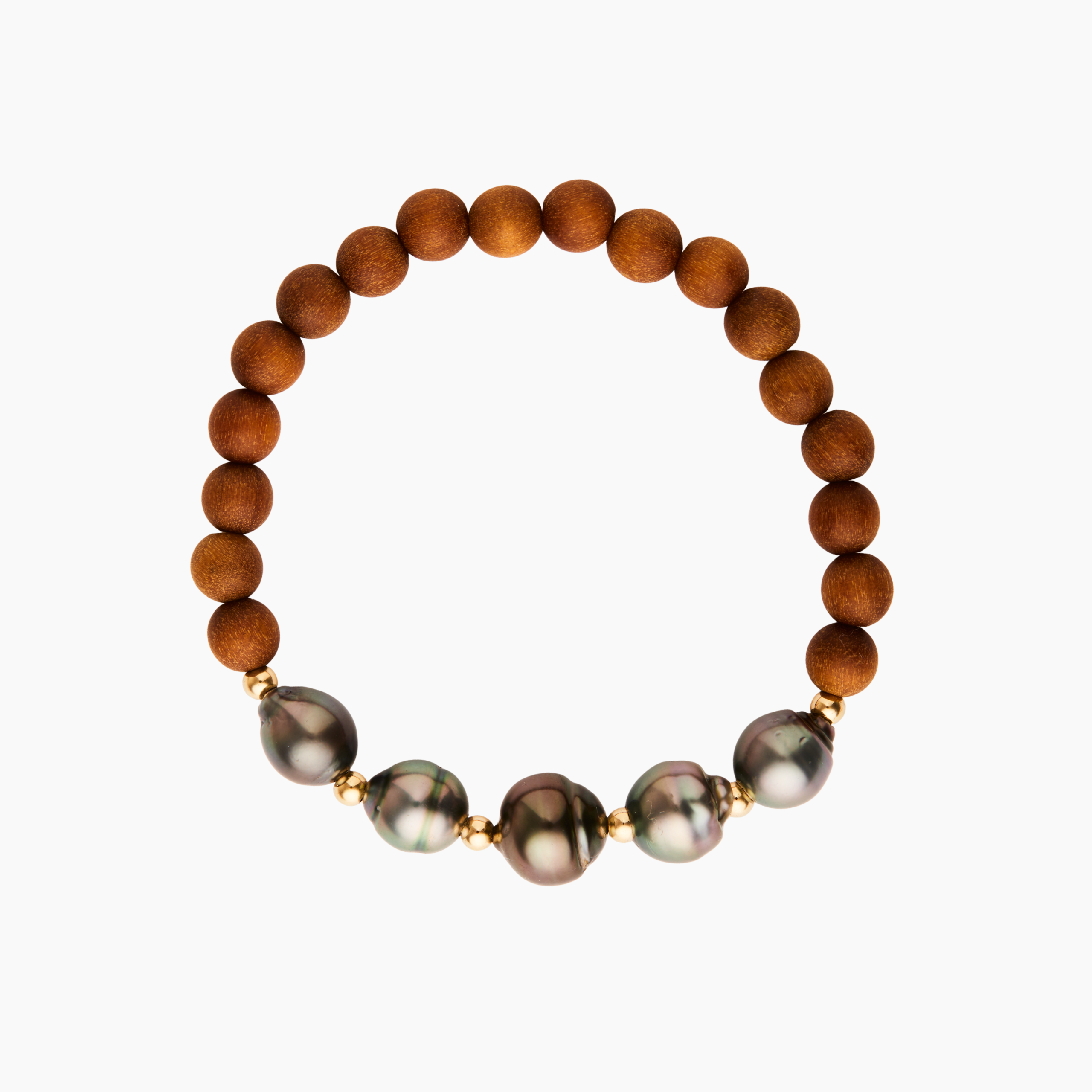 Elima Tahitian Pearl Sandalwood Bracelet