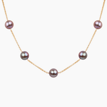 Load image into Gallery viewer, Melinda Pink Pearl Necklace