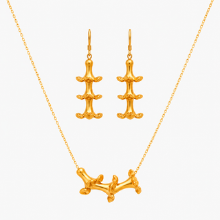 Triple Puakenikeni Gold Flower Set